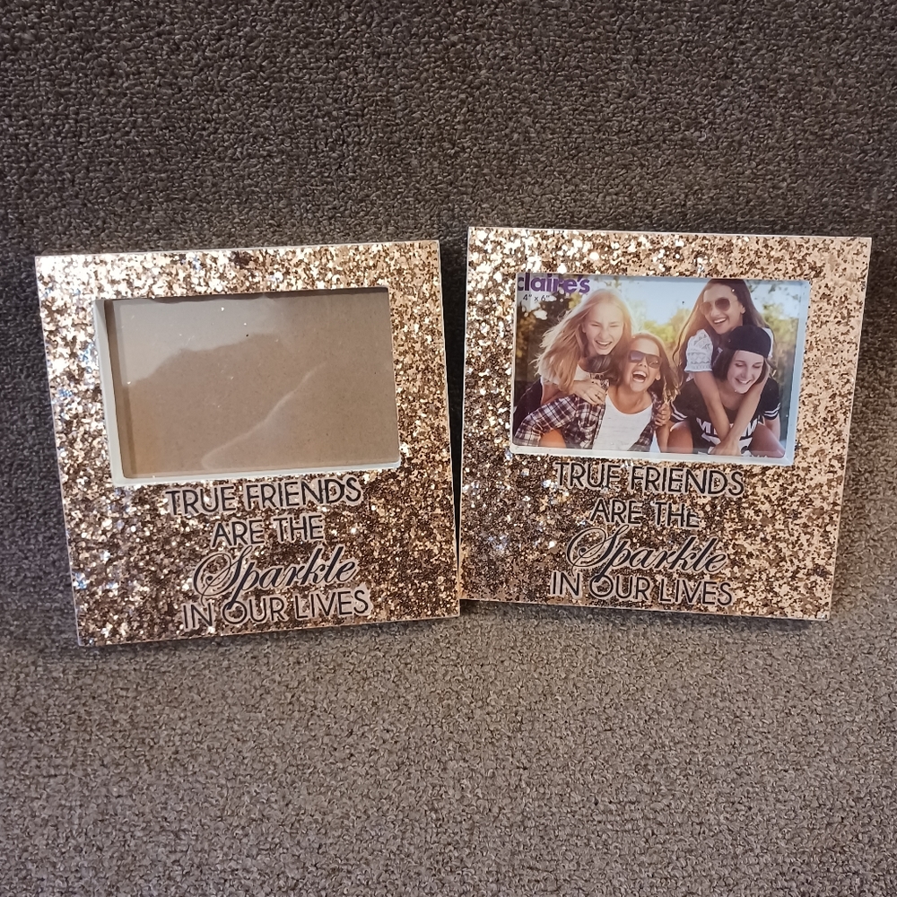 (1) Claire's true friends glitter picture frames